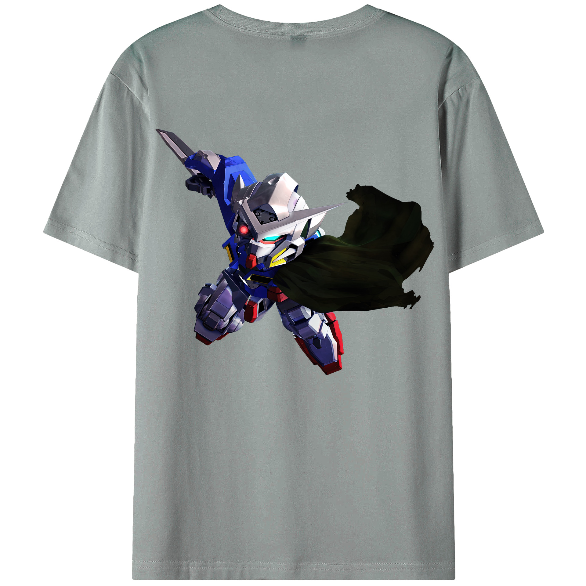 （画像用） 機動戦士ガンダム Mobile Suit Gundam 綿100％ メンズ半袖Tシャツ（バックプリント） 通気性